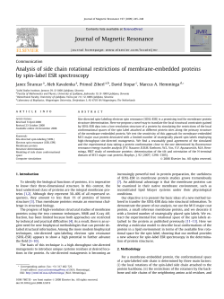 Analysis of side chain rotational restrictions of membrane