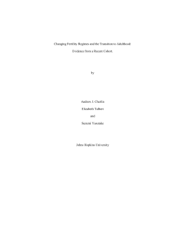 Changing Fertility Regimes and the Transition to Adulthood
