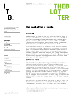 the Cost of the D-Quote
