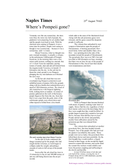 News article about volcano eruption in Pompeii