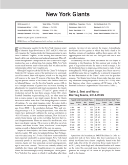 New York Giants - Football Outsiders