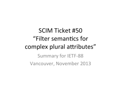 SCIM Ticket #50 “Filter seman*cs for complex plural a_ributes”