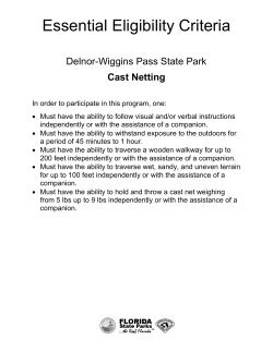 Cast Netting Participation Requirements