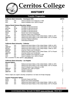History - CMS - Cerritos College