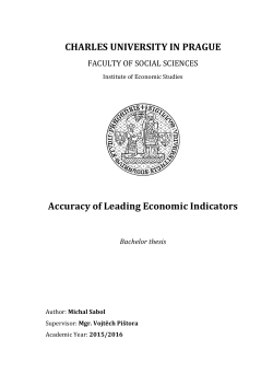 Bachelor Thesis 9.1 - Univerzita Karlova