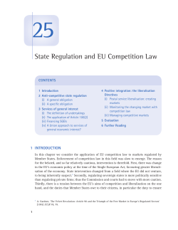 State Regulation and EU Competition Law