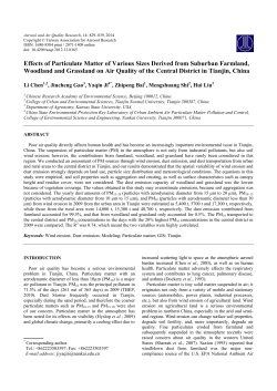 Effects of Particulate Matter of Various Sizes Derived from