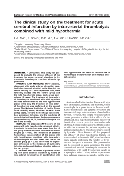 Acute cerebral infarction teatred by intra