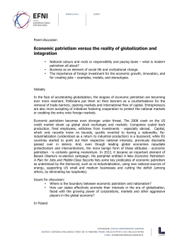 Economic patriotism versus the reality of globalization and integration