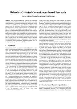 Behavior-Oriented Commitment-based Protocols