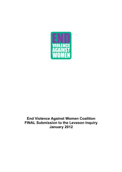 EVAW Coalition Submission to the Leveson Inquiry