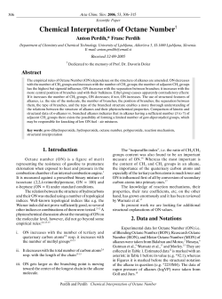 Chemical Interpretation of Octane Number&dagger;