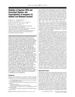 Oxidation of Aqueous EDTA and Associated Organics and