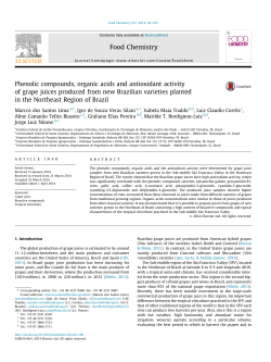 Phenolic compounds, organic acids and antioxidant activity of grape