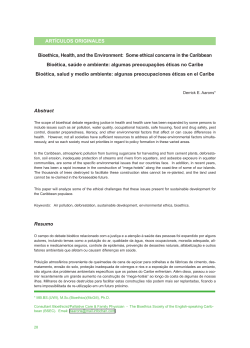 some ethical concerns in the caribbean Bio&eacute;tica