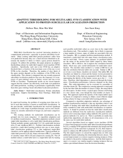 ADAPTIVE THRESHOLDING FOR MULTI-LABEL SVM - PolyU