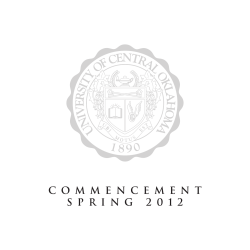 Spring 2012 - UCO - The University of Central Oklahoma