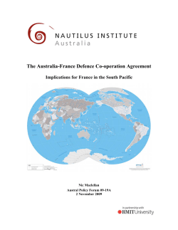 The Australia-France Defence Co-operation