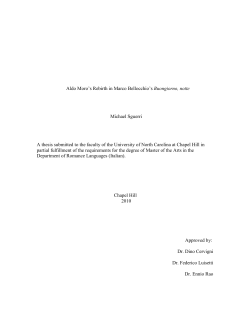 Aldo Moro`s Rebirth in Marco Bellocchio`s Buongiorno, notte Michael