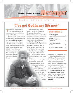 Fall 2013 - Market Street Mission