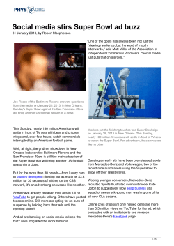 Social media stirs Super Bowl ad buzz