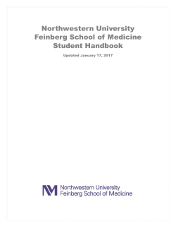 Feinberg Student Handbook - Feinberg School of Medicine