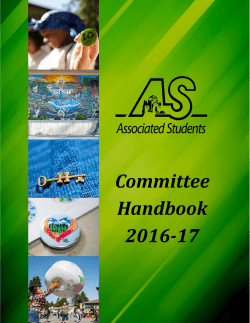 Committee Handbook - Associated Students