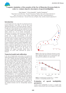 Computer Simulation Of The Acoustics Of The Ear Of