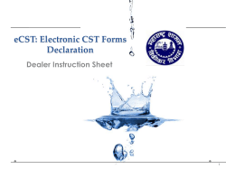 eCST: Electronic CST Forms Declaration