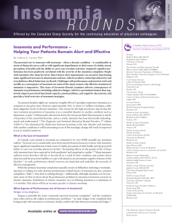 rounds - Canadian Sleep Society