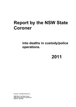 2011 Annual Report - NSW Coroner`s Court