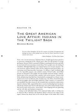 The Great American Love Affair: Indians in the Twilight Saga