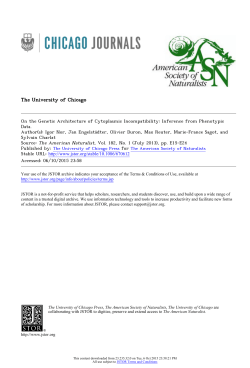 On the Genetic Architecture of Cytoplasmic