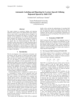 Automatic Labeling and Digesting for Lecture Speech Utilizing