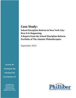 School Discipline Reform in NYC