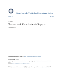 Nondemocratic Consolidation in Singapore