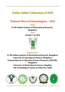 National Meet of Entomologists – 2016