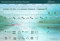 November-December 2013 Class Timetable