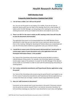 HARP Member Portal Frequently Asked Questions (Updated April
