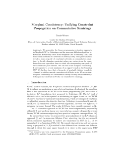 Marginal Consistency - Center for Machine Perception