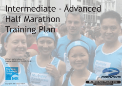 Half marathon training schedule - intermediate-advanced