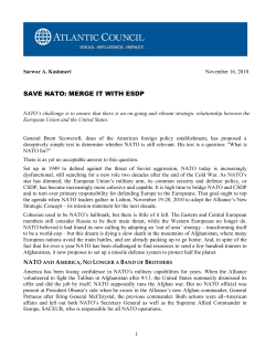 Save NATO: Merge it with ESDP