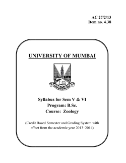 4.38 Zoology - University of Mumbai
