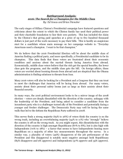 GOP Analysis - The Tarrance Group