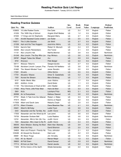 RPQuiz List Report Preview