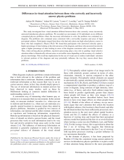 Differences in visual attention between those who correctly and