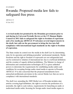 Rwanda: Proposed media law fails to safeguard free press
