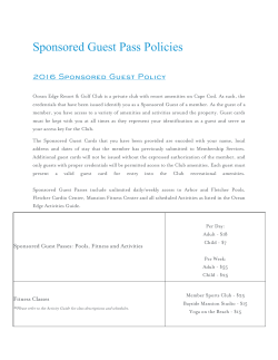 Sponsored Guest Pass Policies