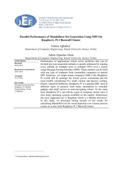 Parallel Performance of Mandelbrot Set Generation Using MPI On