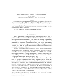Kelvin-Helmholtz billow evolution from a localized source